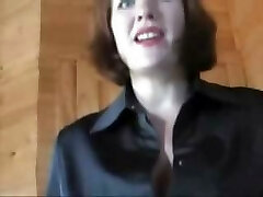 Fat Damsel Interrupts Boy Jerking Off With Panties On His Head