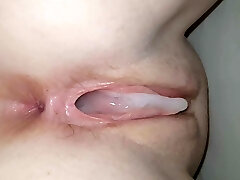 Internal Cumshot and gaping pussy 
