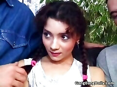 Intense gang bang action with mouth-watering teen part2 Intense gang bang action with mouth-watering teen part2