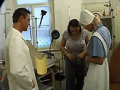 Muff examination turned into hardcore foursome in the hospital