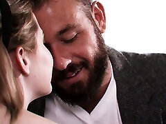 Captivating seductress Britney Light is fucked by bearded boyfriend