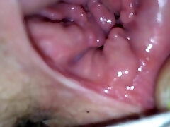 Spreading the therapists cunny close up