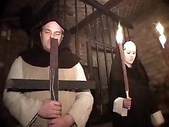 Brunette slave girl fisted and drilled in gangbang