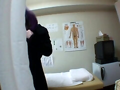 Hidden spy cam massage turns into fingering a girl's vulva