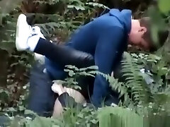 Teen couple caught tearing up in public park
