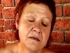 Redhead granny fucked by the machine