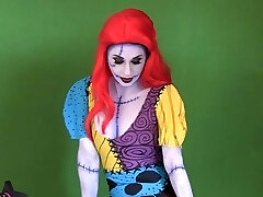 Ardent alternative pornography actress Joanna Angel works on her puss on cams