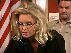Sexy towheaded judge is going to have her pussy wrecked