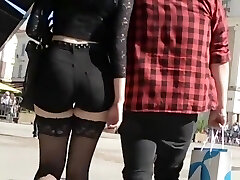 Sexy goth girl and her hipster girlfriend