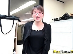 Kinky whore pees in pants
