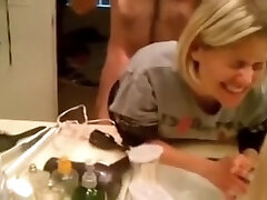 Doggy in the bathroom pain deep Doggy in the bathroom pain deep