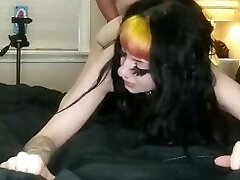 Goth slut pounded by giant dick @deathdixie