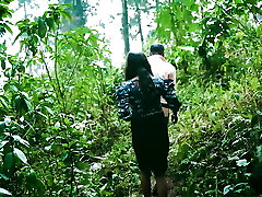 Boyfriend tears up Desi Pornographic Star The StarSudipa in the open Jungle for cum into her Mouth ( Hindi Audio )