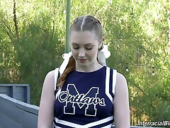 Ardent and lovely sporty cheerleader Arietta Adams in nasty interview xxx vid