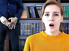 Horny Librarian Cant Get Enough Large Cock Masturbation
