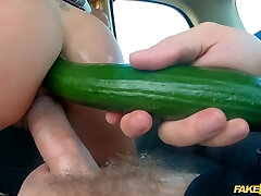 Pussy and ass fucking in the car with beefstick lovin’ Amber Deen