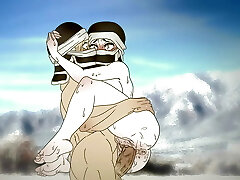 kakushi erstarrte in den bergen und beschloss, sich beim ficken aufzuwärmen!hentai - dämonentöter 2d (anime-karikatur)