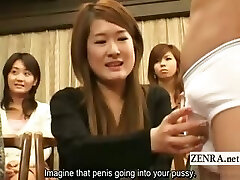 Subtitled CFNM Japanese college college girl penis research