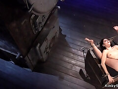 Brunette In Extraordinary Bondage Tormented