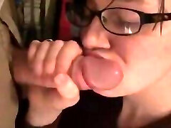 Sexy glasses Oral Pleasure swallow