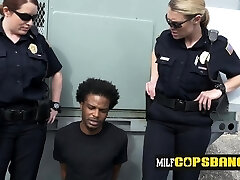 Milf cops get a rimjob as pervert proceeds to drill them