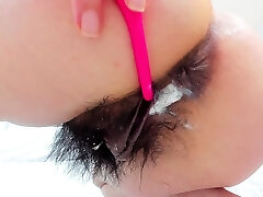 Busty Japanese furry cunt toyed