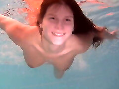 Beautiful exquisite body teen Natalia Kupalka swimming nude