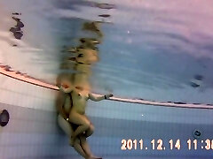 Mischievous ravage is recorded under water of the sauna pool 7