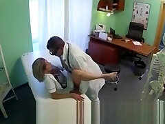 Sexy Blonde Nurse Plowed By Doctor In His Office