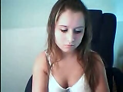 Depressed bosomy webcam girl flashes with her enormous saggy tits