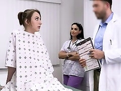 Therapist and nurse enjoy patients wet pussy
