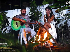 Night Outdoor Bonfire open sex at night with StarSudipa and Jizz Shots ( Hindi Audio )