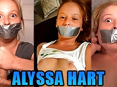 Tiny Red-haired Alyssa Hart Duct Tape Gagged In Three Hot Gag Fetish Movies