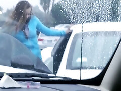 Clean-shaven headed neighbor fucks Jillian Janson and makes her labia stretched