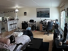 Amateur voyeur webcam BBW sucks cock for facial