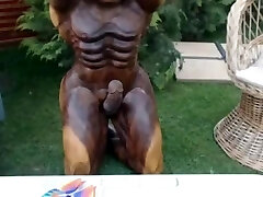 Girl fucks statue