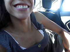 JOI Spunk in my mouth in the back of the van