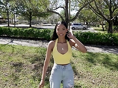 Brunette Eden West with innate tits getting fucked in the truck