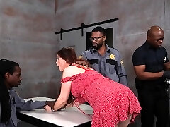 Syren DeMer gets a deep ebony Double Penetration in front of her cuck