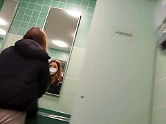 In the public rest room at a motorway service station In the public rest room at a motorway service station