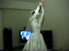 WIFE GANGBANG IN WEDDING DRESS