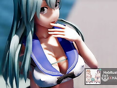 MMD r18 suzuya kancolle hook-up dance 3d hentai