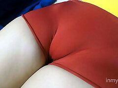 I lay down in taut shorts and a bikini for my br watch.