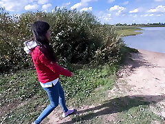 We found a secluded spot by the lake and had hot hookup