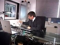 Submissive German Secretary Inhaling Cocks And Piss