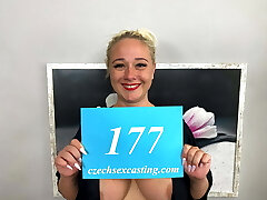 Chubby blonde cock gobbler shines in casting Chubby blonde cock gobbler shines in casting