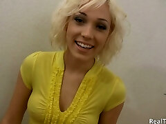 Solo Model With Congenital Tits Masturbates Using Machine