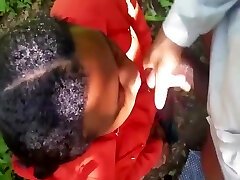 Black chick sucking her boy and getting a facial in the park Black chick sucking her boy and getting a facial in the park