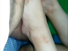 Mexican Latina MILF assistant with a big butt masturbating me with her feet Mexican Latina MILF assistant with a big butt masturbating me with her feet