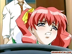 Schoolgirl hentai gets assfucked in the rest room